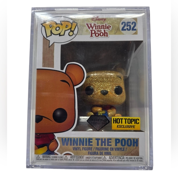 Funko Pop Disney 252 Winnie The Pooh Diamond Collection Hot Topic Exclusive - Picture 1 of 8